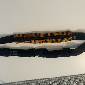 Leopard Print Belt with Black Strap